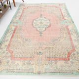 Pink madallion carpet rug 310x199cm