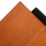 Table de chevet vintage scandinave en teck avec quatre tiroirs