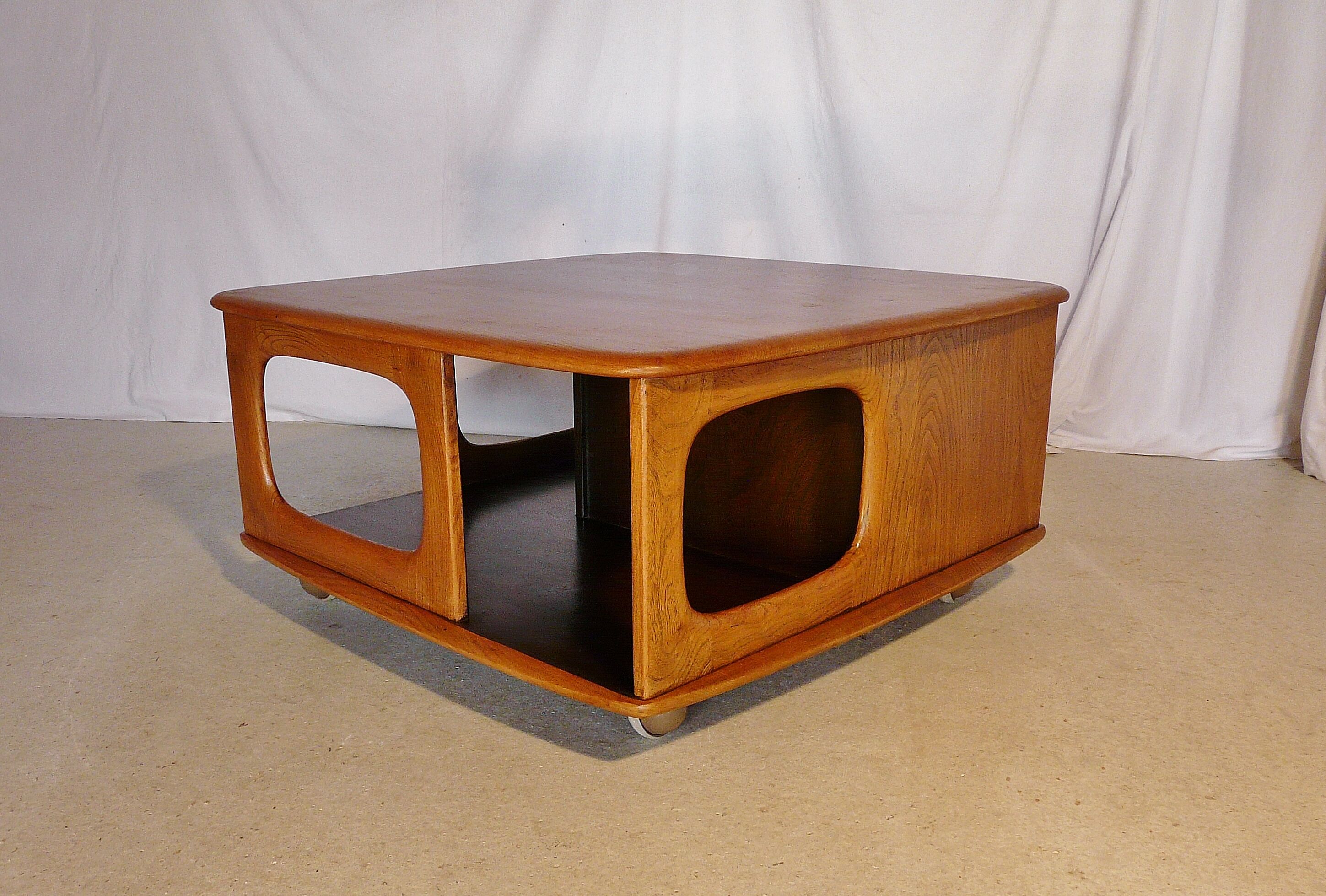 Ercol Scandinavian square coffee table