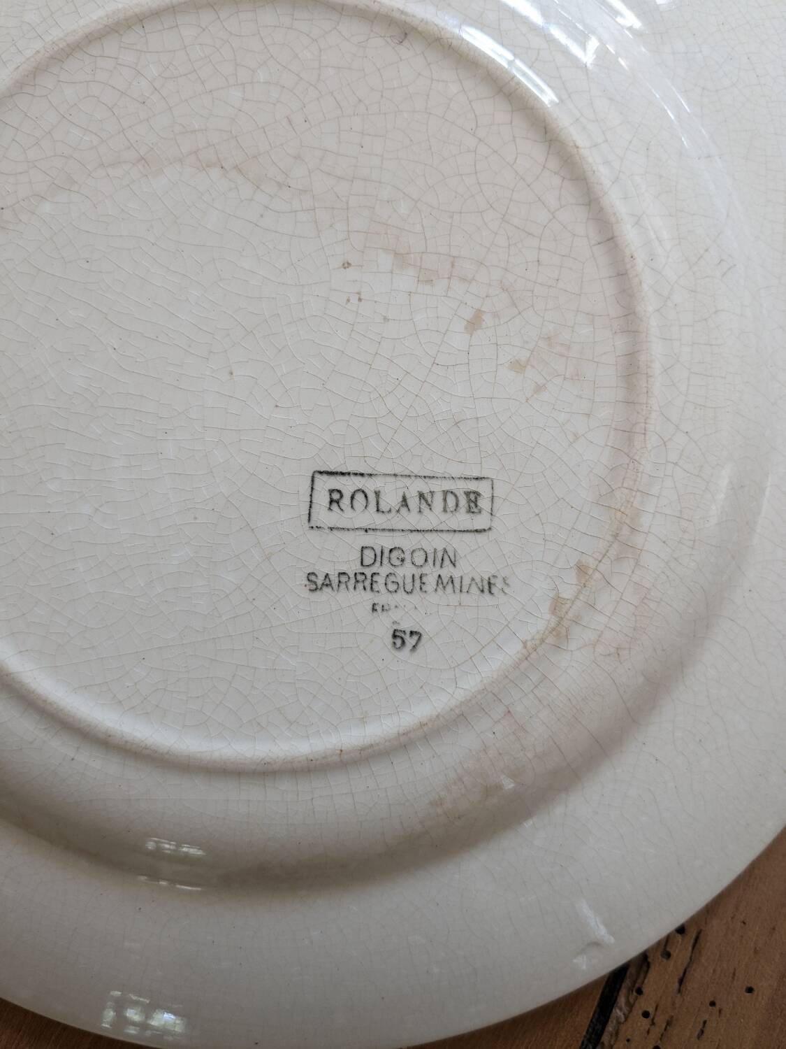 2 Digoin Sarreguemines Rolande dinner plates