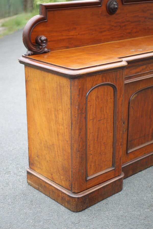 Meuble bois d'acajou ancien, meuble comptoir anglais, serviteur anglais, meuble buffet