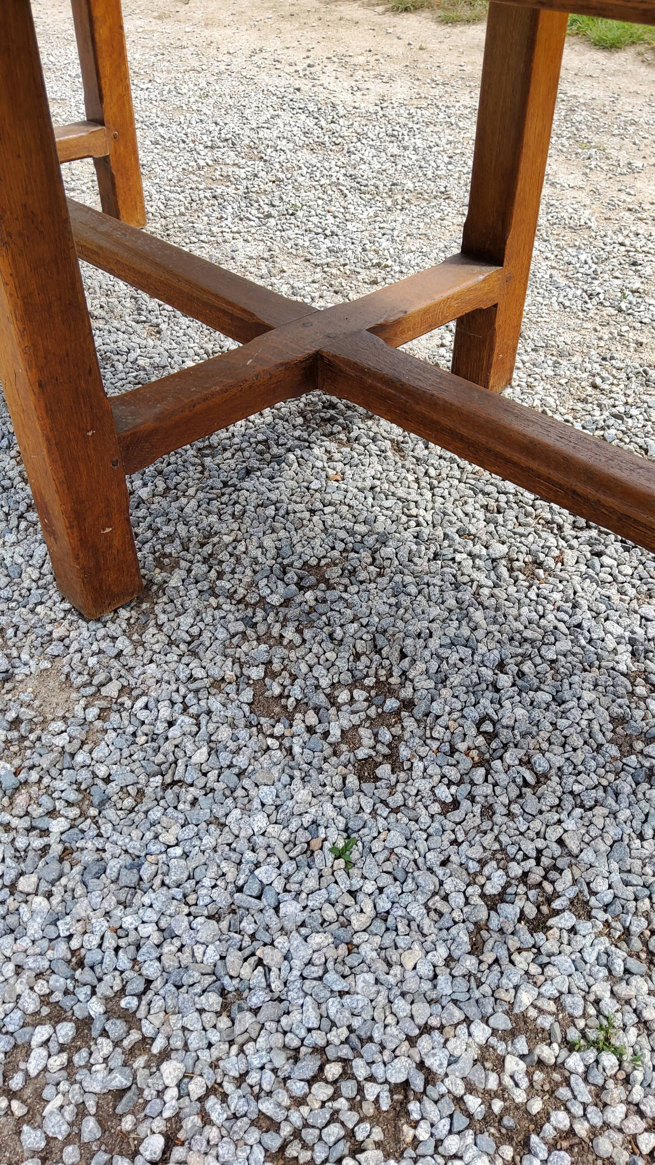 Oak farmhouse table 6 feet 2 drawers 200cm