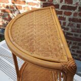 Rattan wall shelf