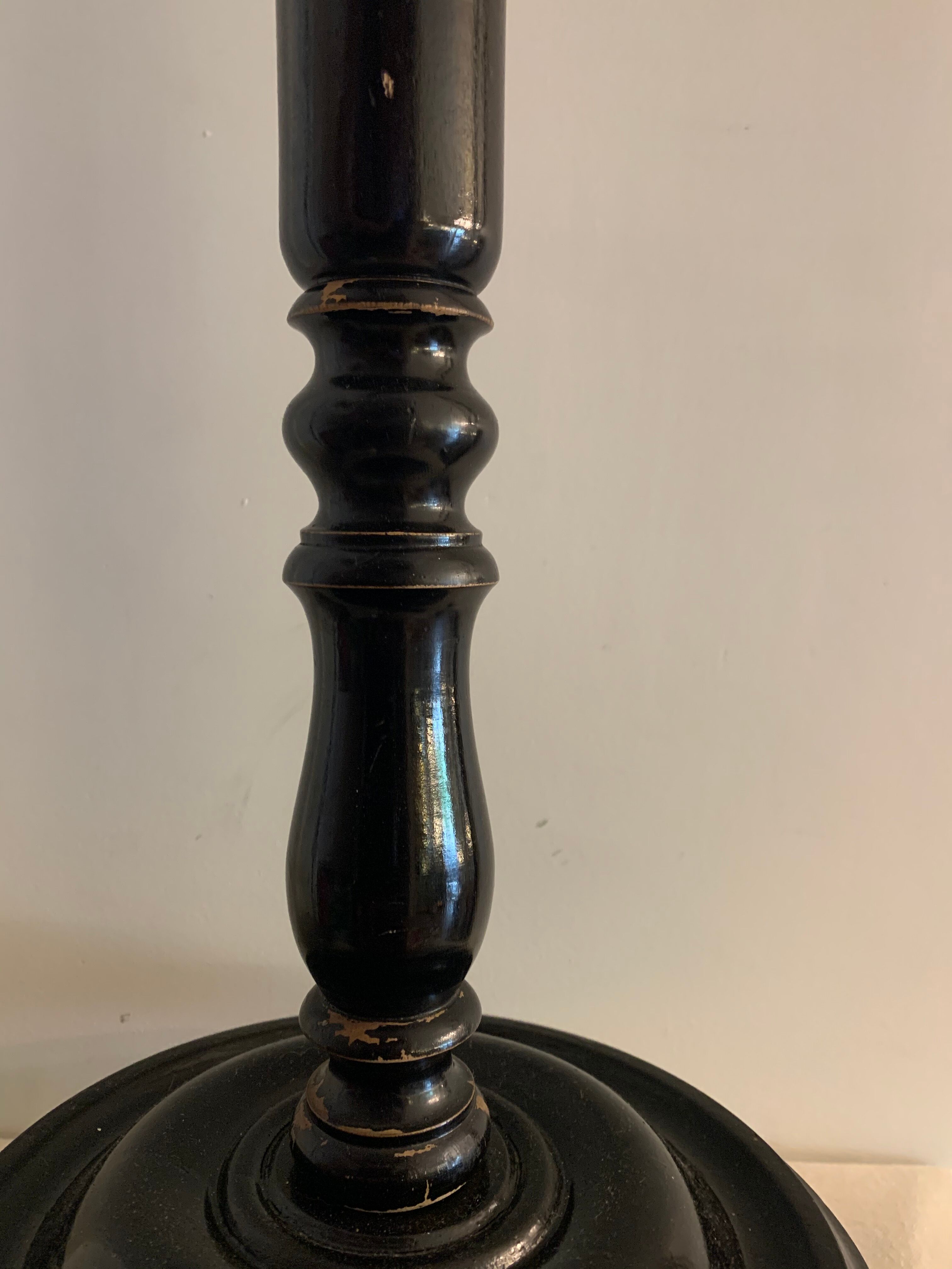 Pair of blackened wooden lampposts Napoleon III