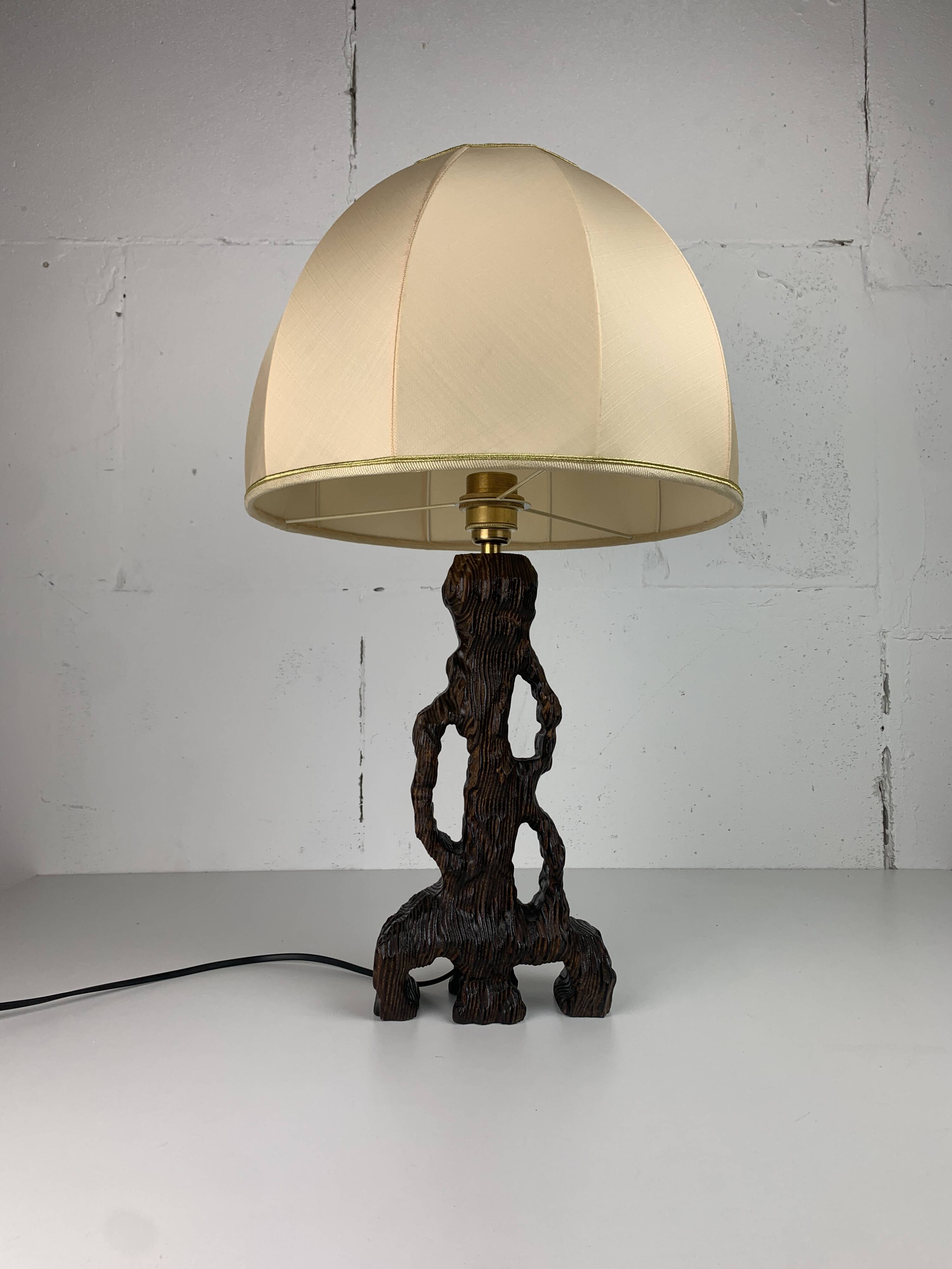 Brutalist organic mushroom table lamp, Dutch 1960s