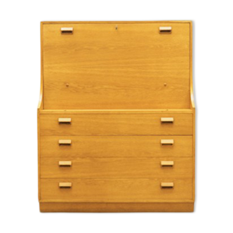 Secretaire ash, Danish design, 60's, designer: Borge Mogensen, producer: Søborg