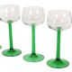 Set of 12 Vintage Luminarc Alsace Wine Glasses Thick Green Stems