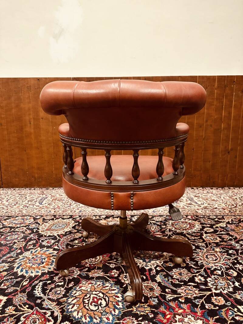 Chaise de bureau anglaise Westminster Chesterfield Captain Chair