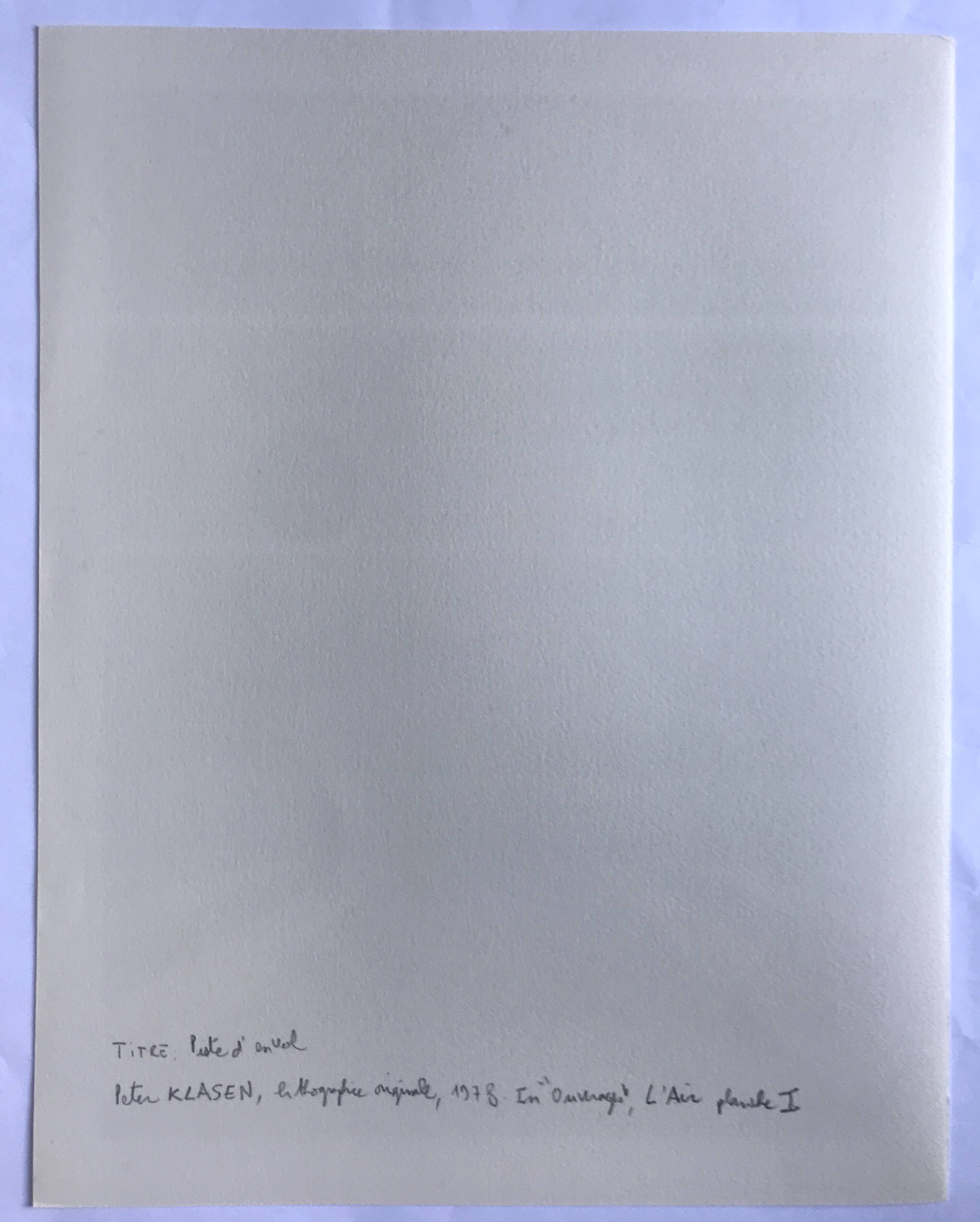 Set of 4 original lithographs by Peter Klasen, 1978. The air.