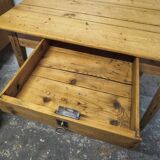 Light wood farmhouse table