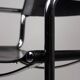 Paire de chaises Matteo Grassi MG5 cuir noir et chrome