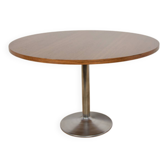 Table à manger ronde moderne en teck du milieu du siècle, Danemark, années 1970