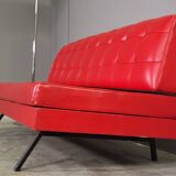 Red leatherette sofa, 1970s