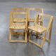 4 chaises pliantes bois vintage