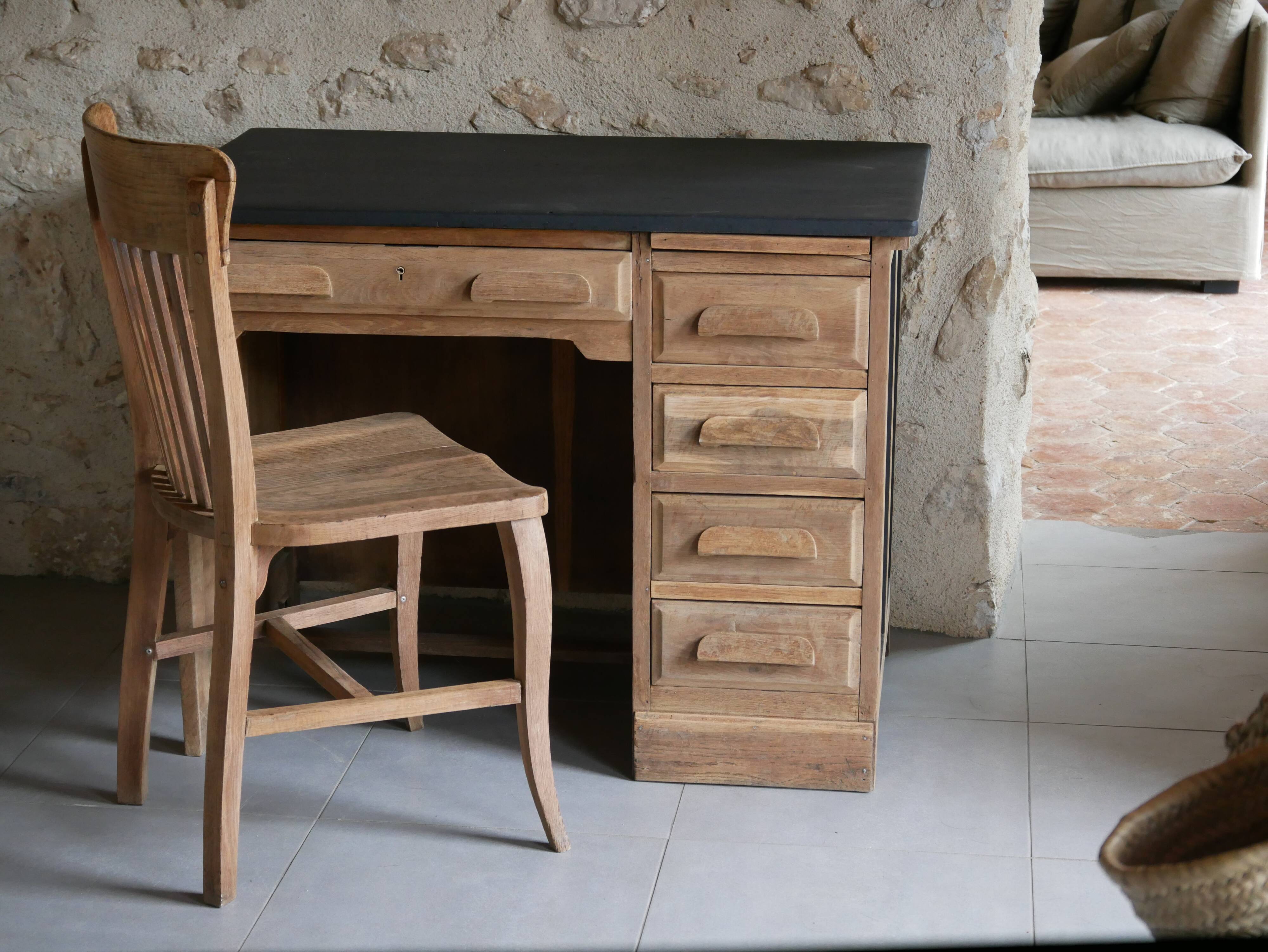 Desk and chair assembly