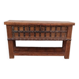 Console coffre en bois