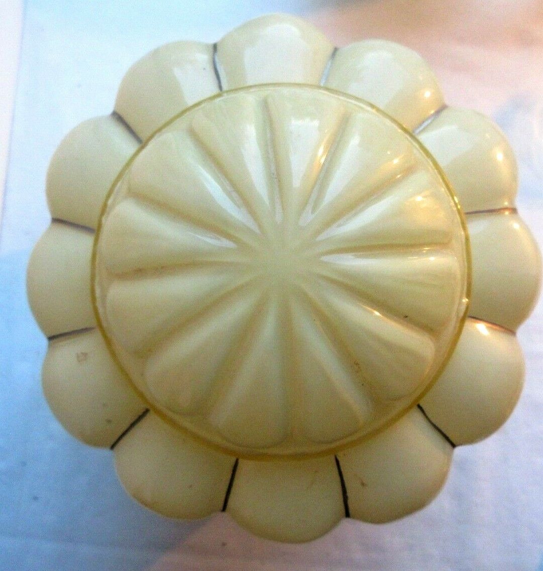 Large Art Deco Skyscraper lamp glass, 12 wide wide opalin glass
