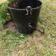 Set of 2 old industrial pot covers for planters, 1 m.
