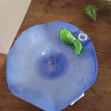 Handcrafted opal glass bowl