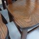 Set of 6 vintage brutalist oak chairs from the 1950s.