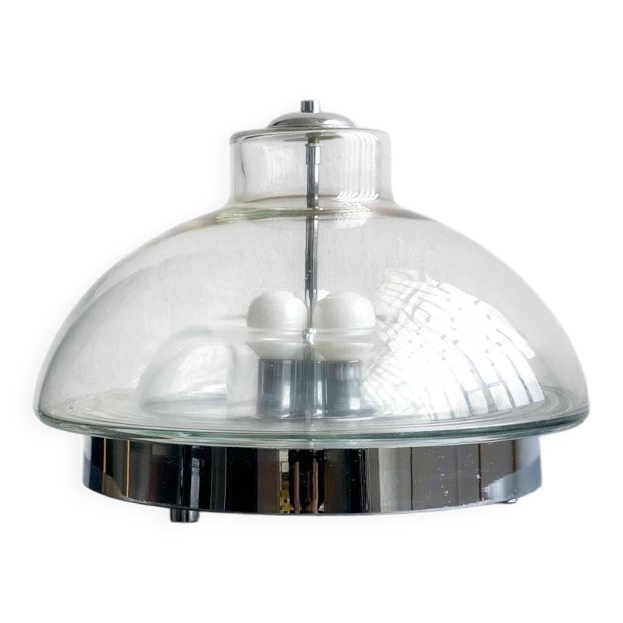 Vintage Murano Glass Table Lamp, Space Age Era, Nason Mazzega Style