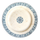Plat rond Gien en terre de fer, service "Arabesques"