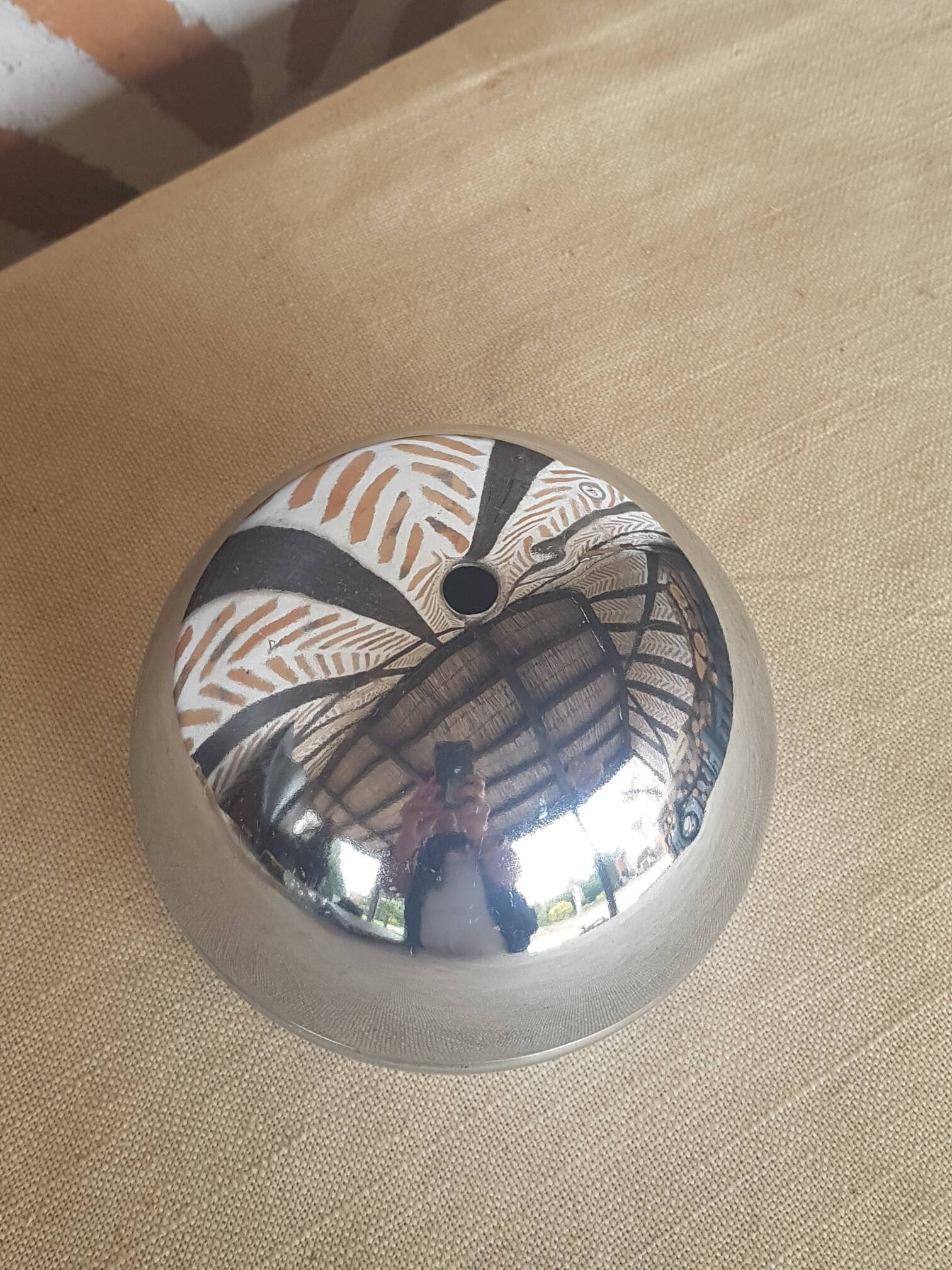 Round stainless steel lampshade