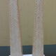 Pair of obelisk in bone marquetry, 70s