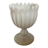 Baguier calice opaline perlée