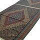 Pair of blue & green silk and wool kilims handmade persian rugs