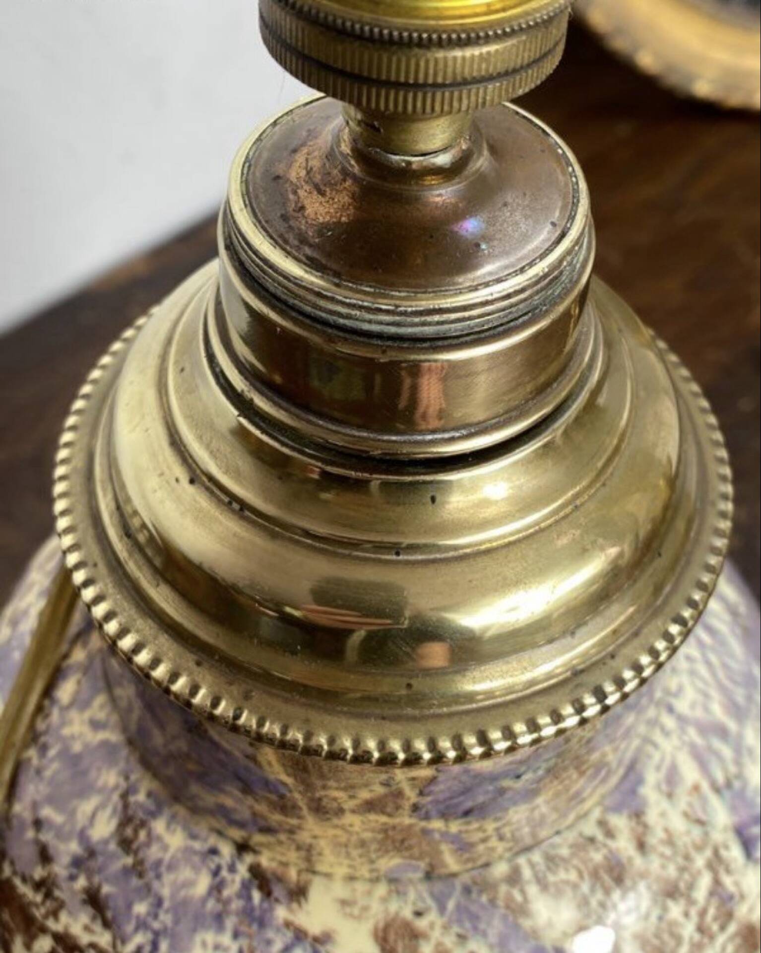 Ceramic and brass lamp