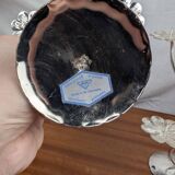 Pair of Art Nouveau Style Silver Plated Metal Candlesticks, BMF Made in Germany