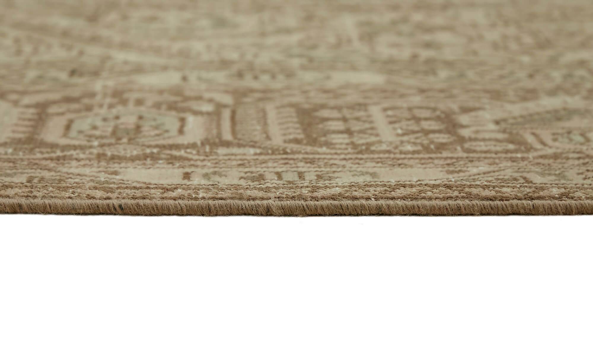 Handmade Turkish Wool Carpet 1980s 293 cm x 386 cm Beige