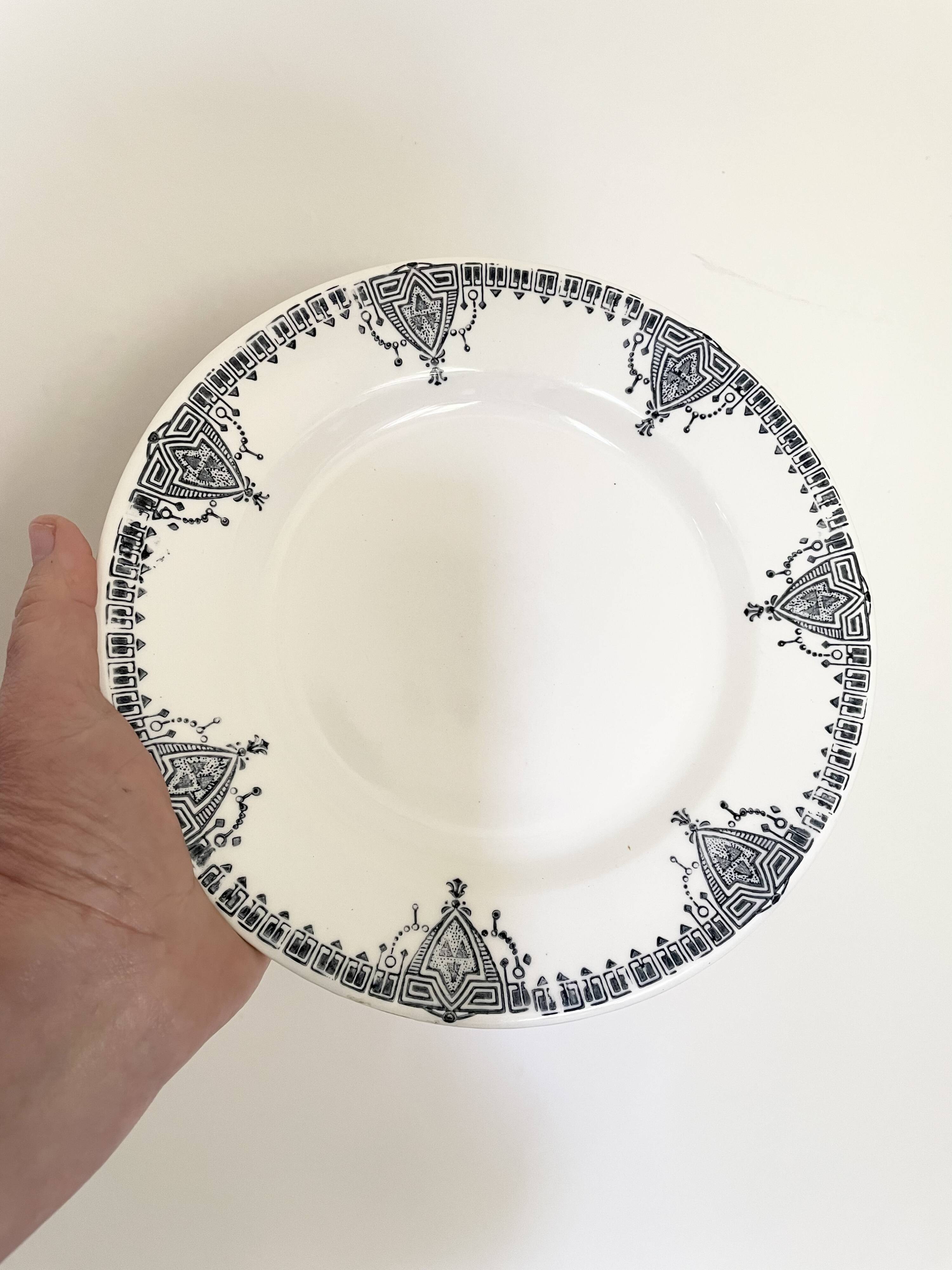 Flat ironstone plates bft 19th century