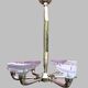 Important Art Deco chandelier in gilded bronze