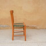 Wooden and rattan countryside canne chair