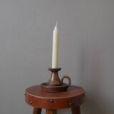 Bougeoir en céramique grès vintage poterie handmade décoration esprit campagne scandinave