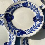 Lunéville blue flower dinner plates