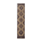 Oushak runner turkish hand knotted distressed rug 2'6" x 11'5"