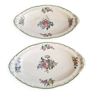 Set of 2 earthenware dishes from Villeroy and Boch Mettlach, model 1562