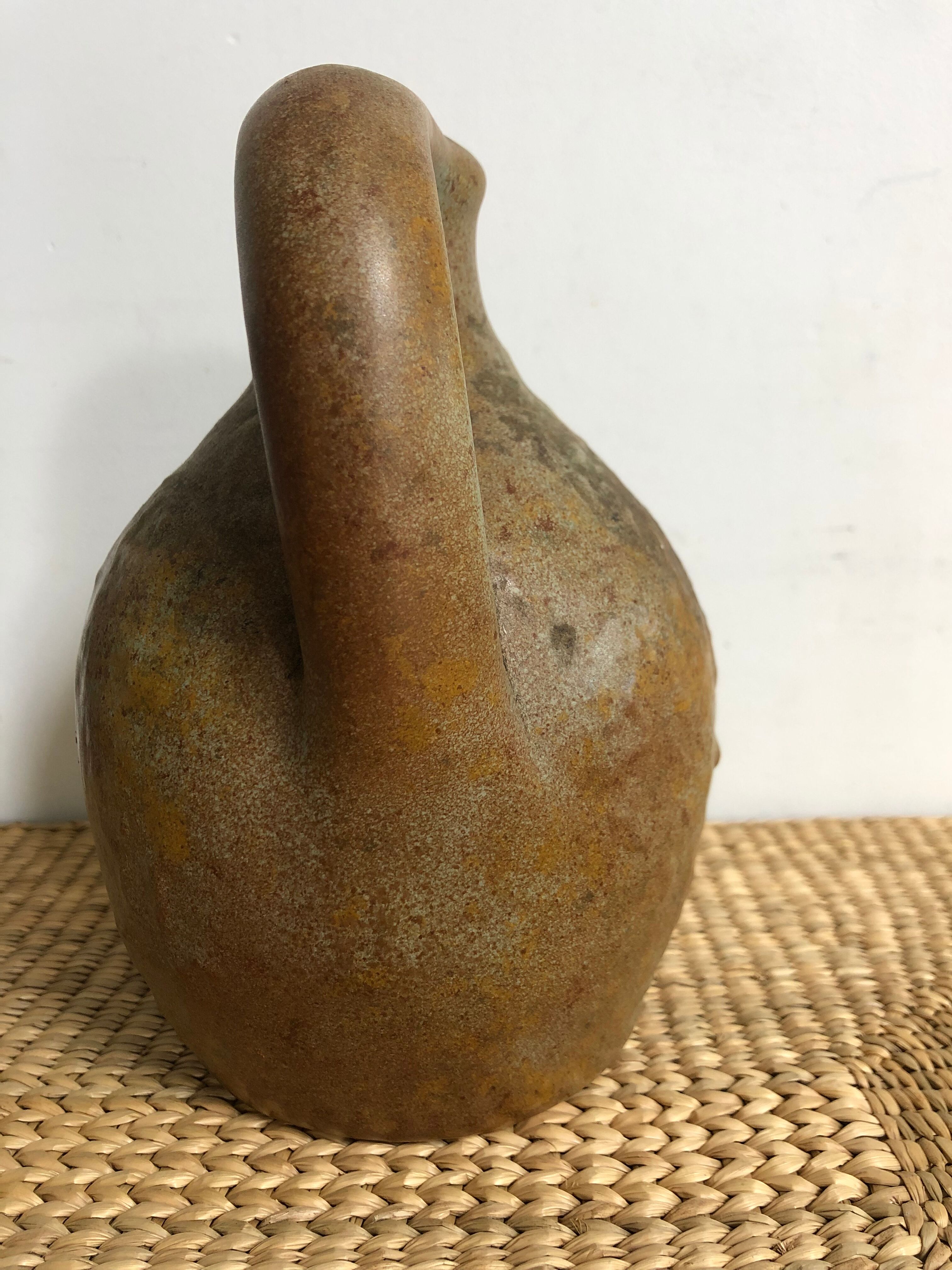 Sandstone pitcher signed the périgordine pottery