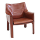 Fauteuil Cassina Cab 414 de Mario Bellini en cuir bordeaux Ital