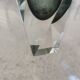 Murano Faceted Glass Vase with Grey Inner Core – Italy, 20 cm