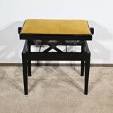 Adjustable Piano Bench, in Black Lacquered Wood – 1970