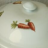 Porcelain soup with fire decor legumes 4 seasons