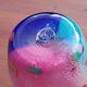 Multicolored Murano blown glass vase from the 70s