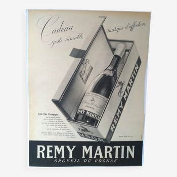 Publicité papier cognac Remy Martin