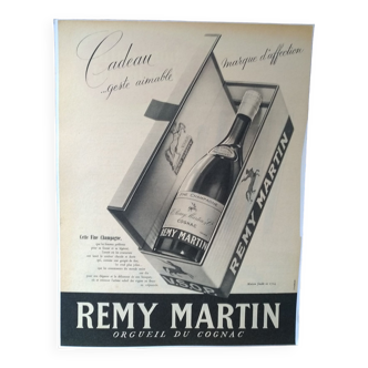Advertisement paper Remy Martin cognac