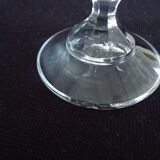 Flûtes à champagne en cristal de bohème, pied avec boule facetée