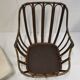 Fauteuil en rotin & laine vintage